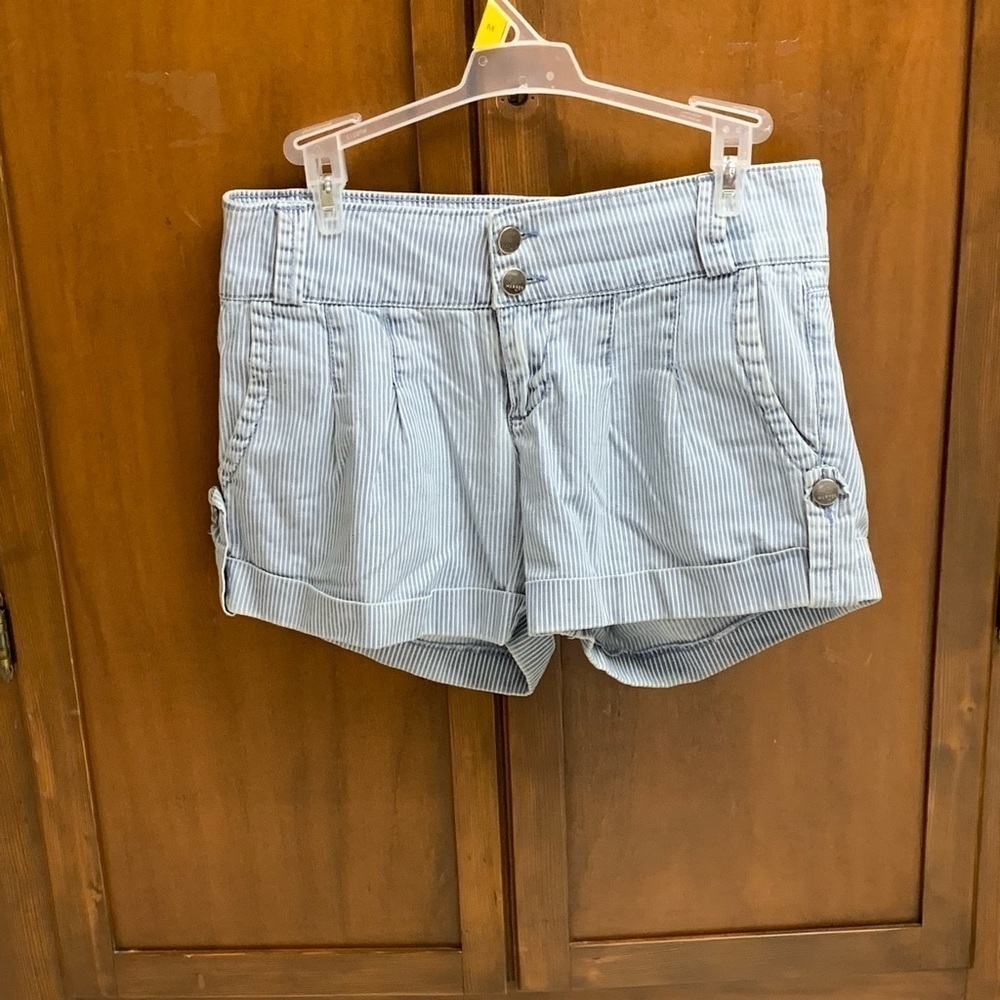 Harper high waist cotton shorts size 26 4 in inseam striped 2button zip …
